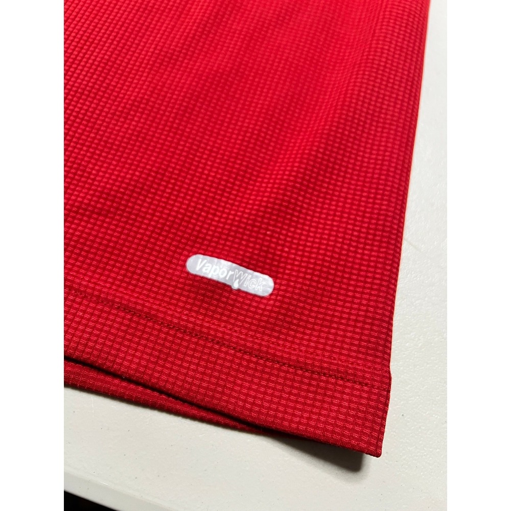 The North Face Polo Shirt Men M Red VaporWick 1/4 Zip Grid Texture Performance - Picture 6 of 8